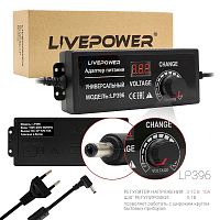 блок питания live-power lp396 3-12v/10a регулируемый, lcd экран, штекер 5.5*2,5 мм  фото