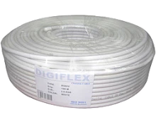 кабель digiflex	rg6 uew, оплетка 48%,pvc, белый, бухта 100м  фото