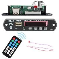 модуль mp3 орбита ot-spm13 (bluetooth, fm, aux, tf) 5в, пульт ду + 2 шлейфа (чип ab5322)  фото